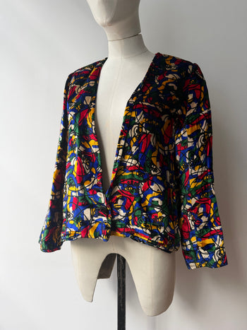 Lanvin 1980’s vintage multicoloured velvet jacket