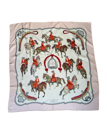 Hermès 1993 Reprise Carre 90 Philippe Ledoux equastrian silk scarf