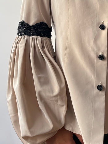 Emporio Armani voluminous sleeves iridescent blouse