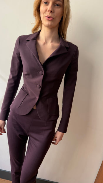 Prada 90’s purple plum wool blazer XS