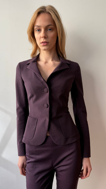 Prada 90’s purple plum wool blazer XS