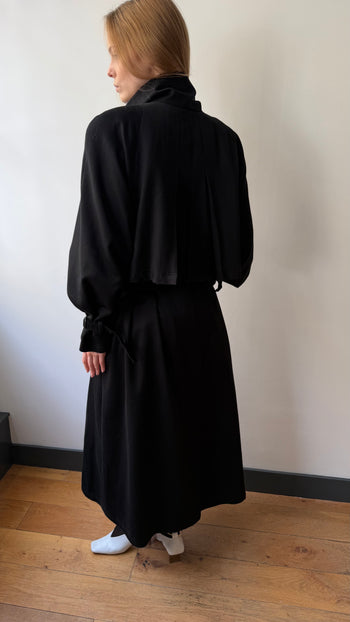 British vintage maxi trench coat