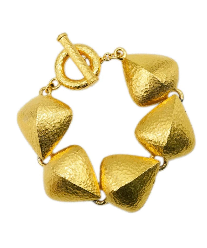 Givenchy 80’s golden tone volume bracelet