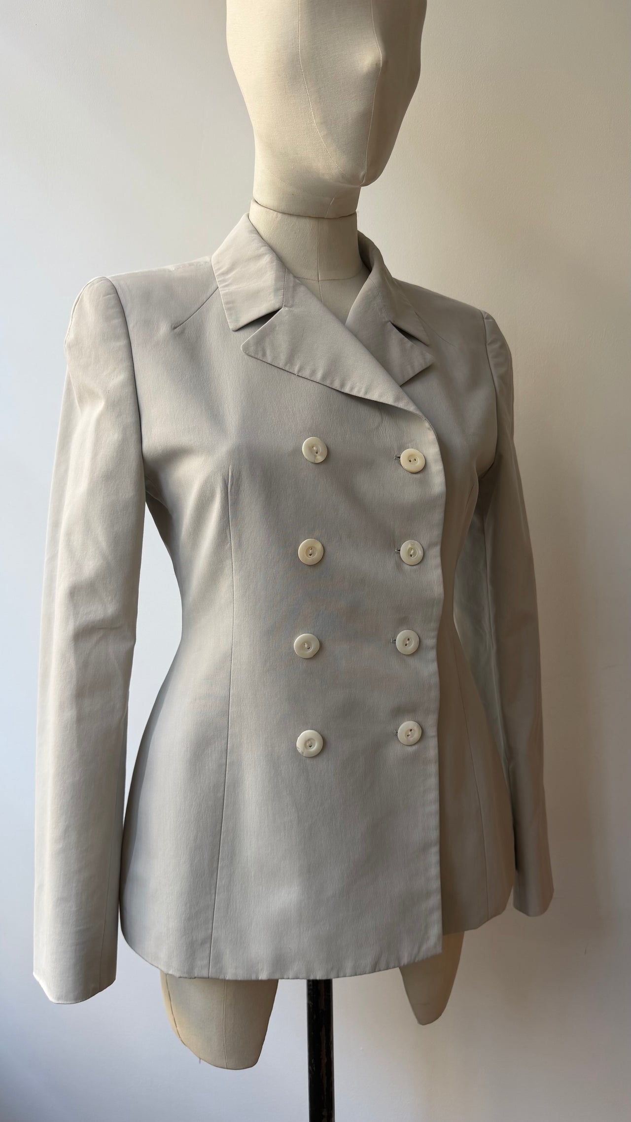 Prada late 90’s structured double breasted cotton blazer