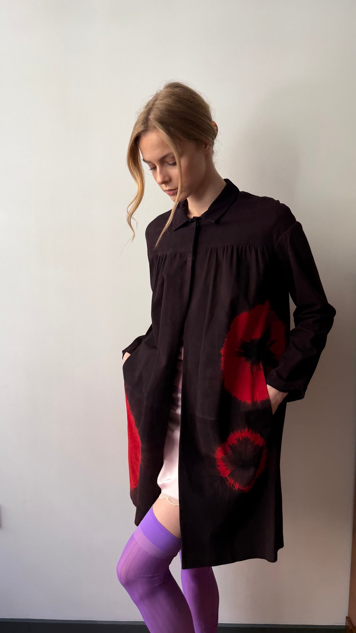 Miu Miu suede printed coat