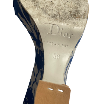 Dior SS2004 Surf Collection open-toe wedge mules 38 EU