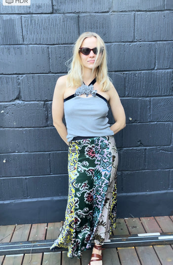 Dries Van Noten printed maxi skirt 35 FR