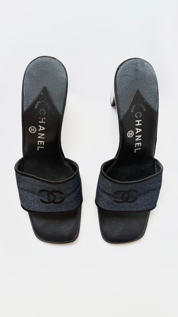 Chanel 90’s denim mules