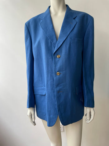 Christian Dior vintage blue linen blazer