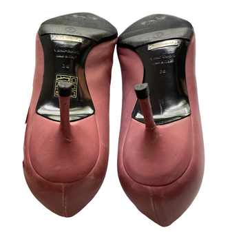 Dolce & Gabbana Y2K dusty pink leather kitten heel courts 38