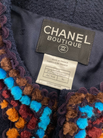 Chanel 1997 chenille trim jacket 36 FR