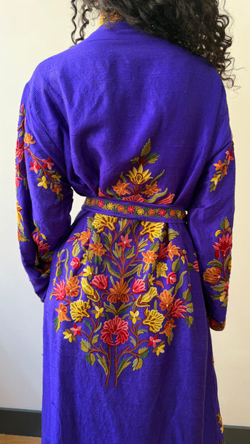 Pure raw silk kaftan made in Kashimir