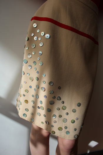 Chanel pear shell appliqué