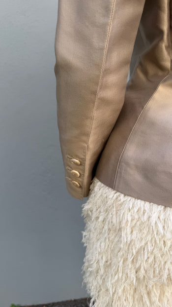 Dolce & Gabbana 1990’s champagne silk blazer