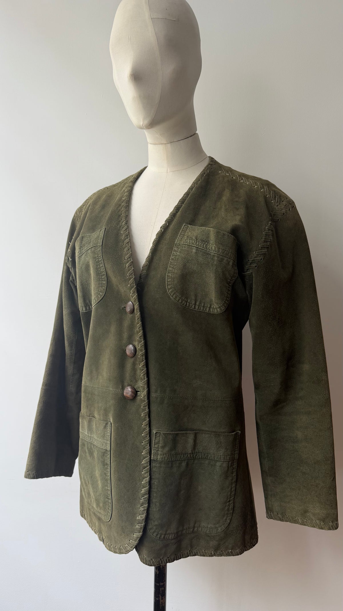 Yves Saint Laurent Rive Gauche 1970’s khaki suede jacket