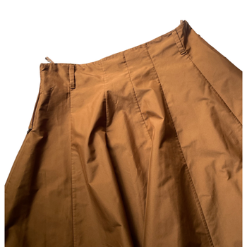 Prada skater style A-line skirt in rusty brown 44 IT