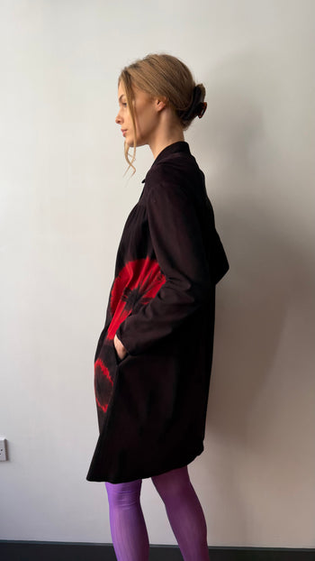 Miu Miu S/S 2013 printed suede leather coat