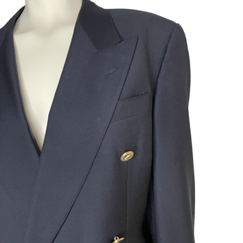 Yves Saint Laurent vintage double breasted navy blazer