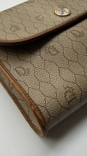 Dior vintage honeycomb coated canvas cross-body bag