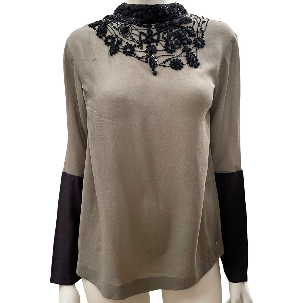 Dries Van Noten beaded silk blouse