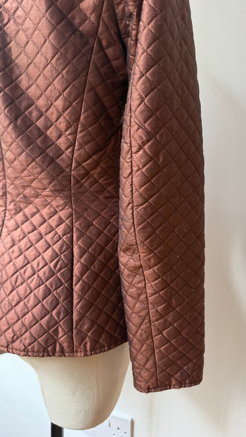 Kenzo 90’s vintage quilted silk copper jacket