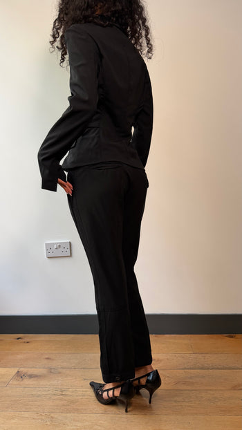 Prada early 2000’s vintage ruched waist fitted trouser suit