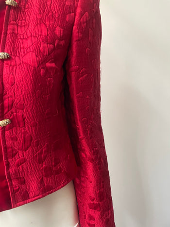 1980’s Valentino cropped red jacket