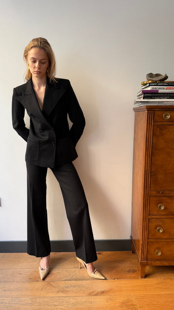 YSL Rive Gauche 1970’s tuxedo trouser suit XS