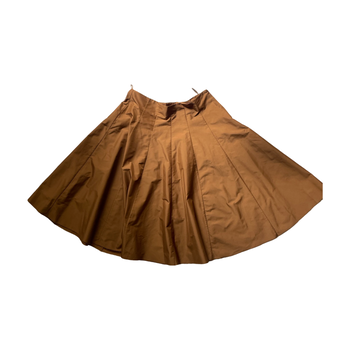 Prada skater style A-line skirt in rusty brown 44 IT