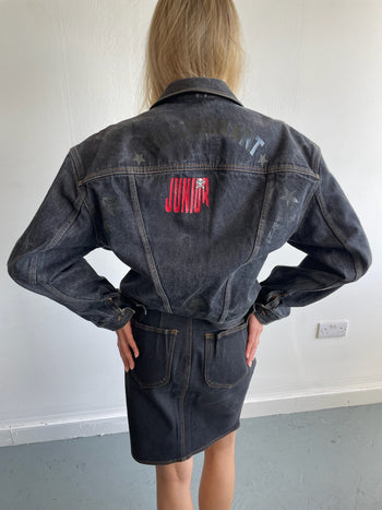 Junior Gaultier 1990’s vintage black denim jacket