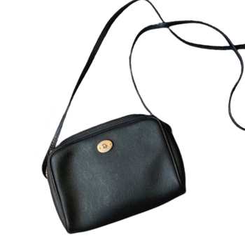 Dior 80’s coated canvas black cross-body bag