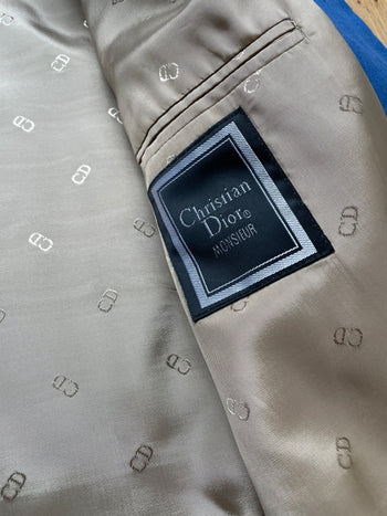 Christian Dior vintage blue linen blazer