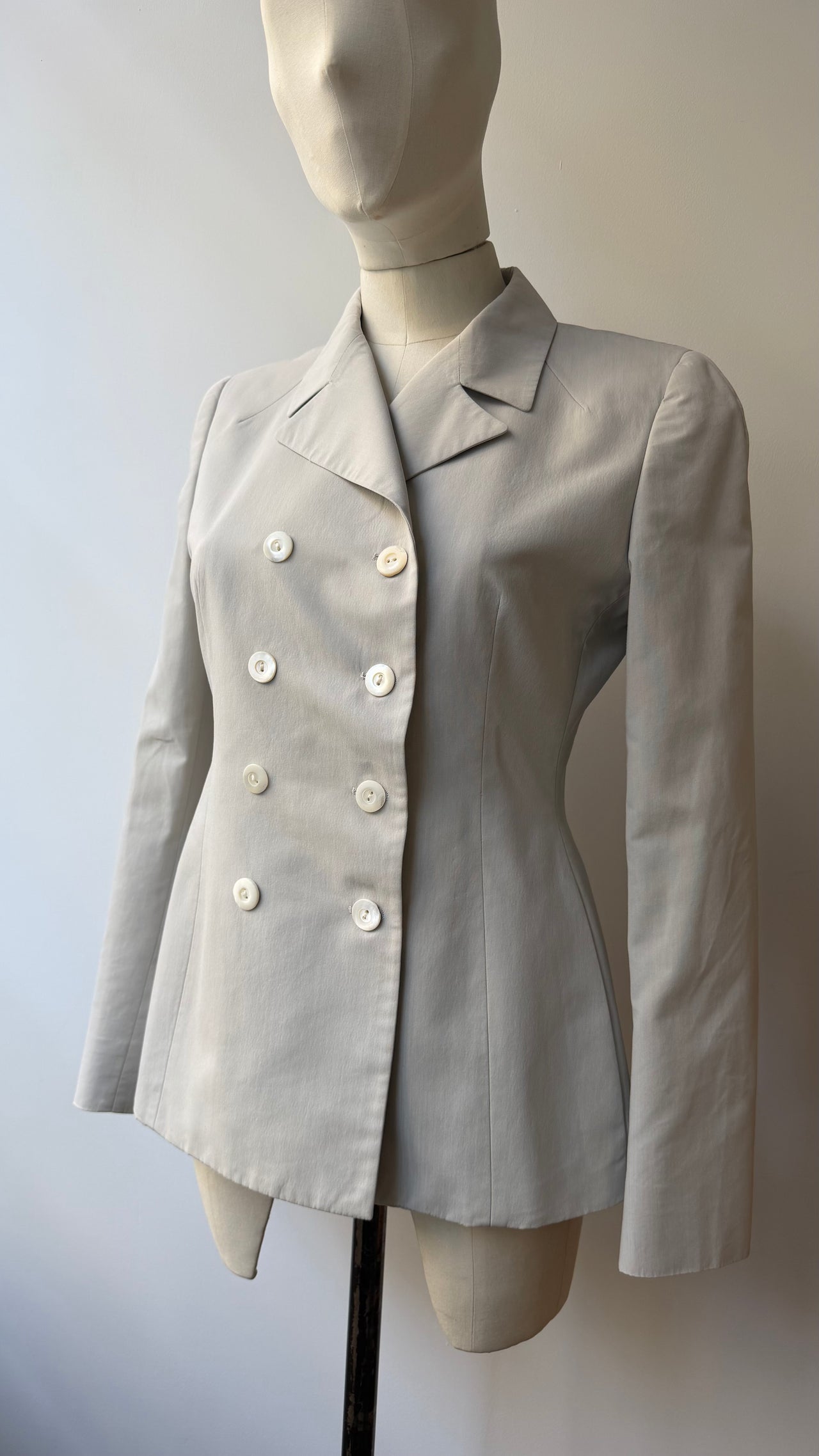 Prada late 90’s structured double breasted cotton blazer