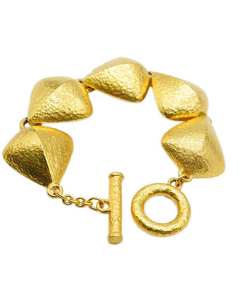 Givenchy 80’s golden tone volume bracelet