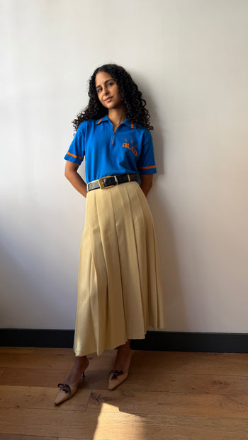 1970’s short-sleeve knitted colour-block wool knitwear