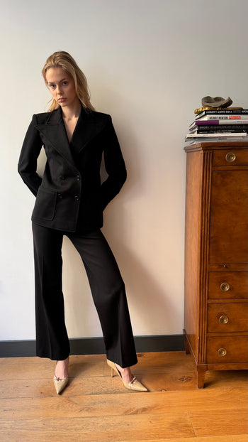 YSL Rive Gauche 1970’s tuxedo trouser suit XS