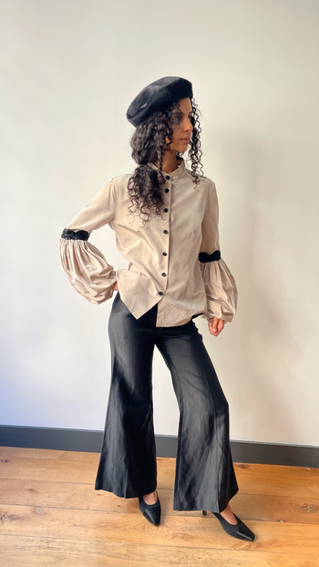 Emporio Armani voluminous sleeves iridescent blouse