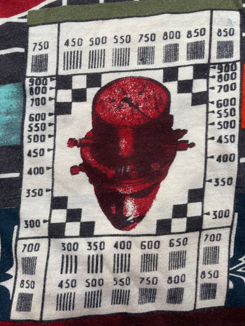 Jean Paul Gaultier vintage 1994 ‘TV Test’ print top