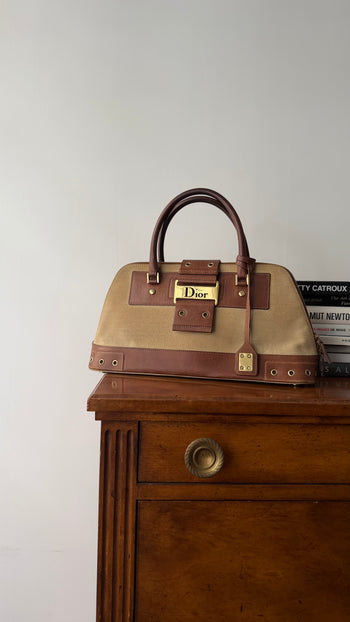 Dior S/S 2002 Galliano Columbus collection top handle handbag