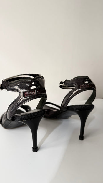 Miu Miu archive 1999 Sporty Chic open toe courts 35.5-36.5