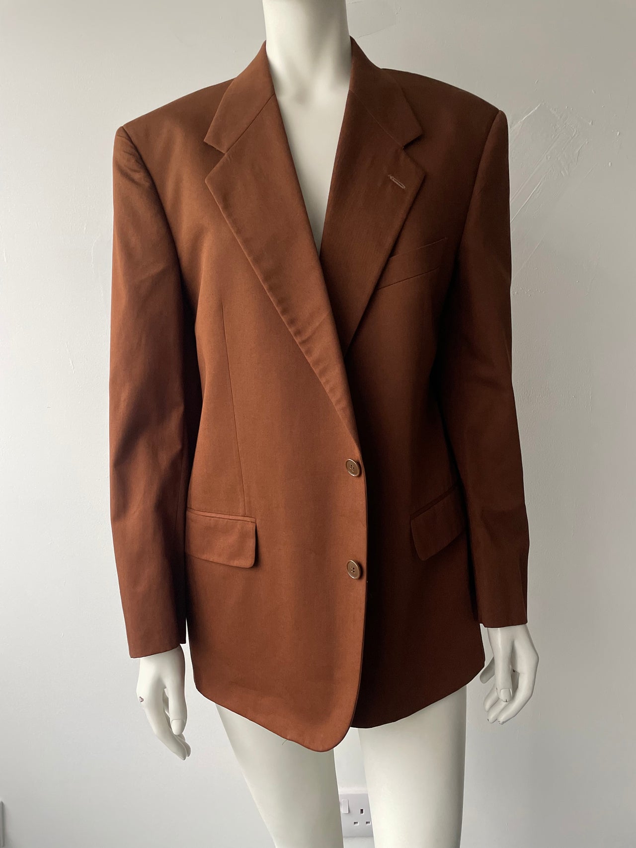 Christian Dior vintage dead stock blazer brick brown cotton