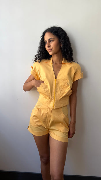 Thierry Mugler Activ 1980’s two piece summer short set XXS