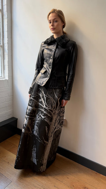 Maxi landscape print skirt