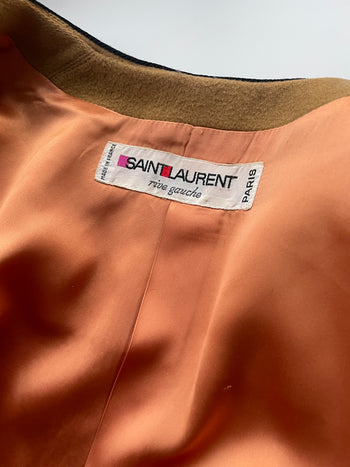 Yves Saint Laurent 70’s wool jacket with velvet appliqué