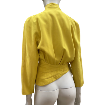 Thierry Mugler 80’s iconic asymmetrical bright yellow jacket