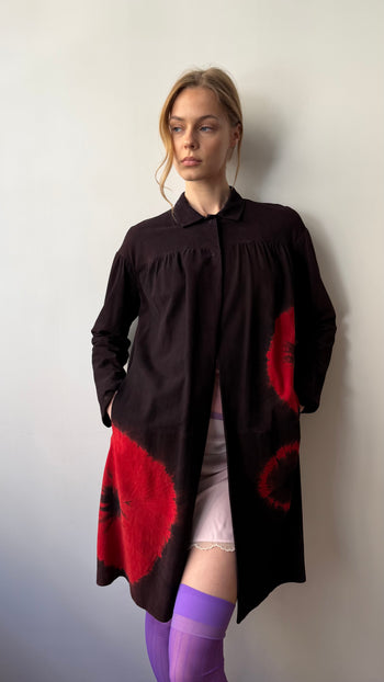 Miu Miu S/S 2013 printed suede leather coat