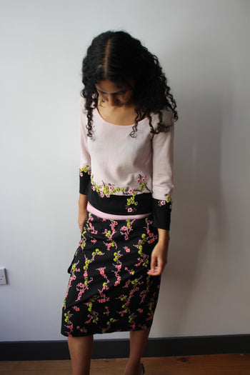 Alberta Ferretti beaded skirt suit