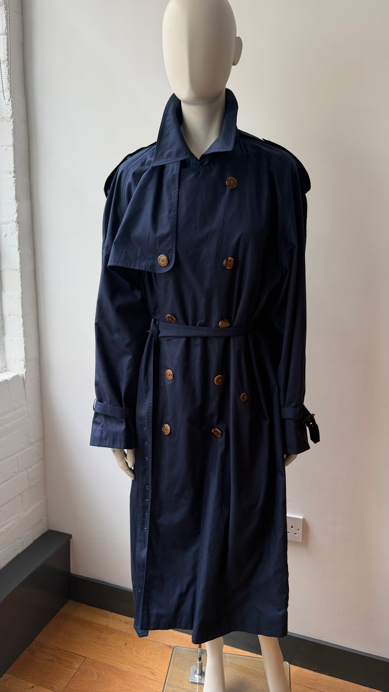 Yves Saint Laurent 1990’s vintage navy trench coat