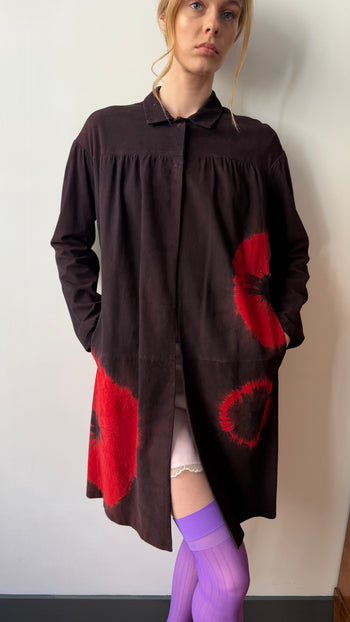 Miu Miu suede printed coat