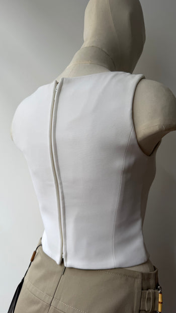 Moschino white bustier vest top XS-Small
